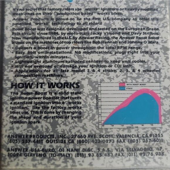 Answer Roost Boost Plus performance ignition XR/XL 250-600 1984-1989 - Picture 3 of 5